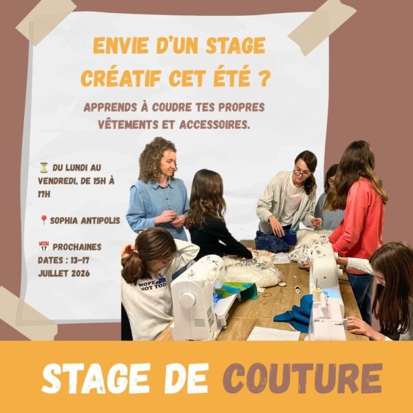 Envie dun stage creatif cet ete Apprends a coudre tes propres vetementsaccessoires pendant 5 jours 👕🪡 Ateliers ouverts aux debutants a partir de 11 ans. Materiel fourni places limitees